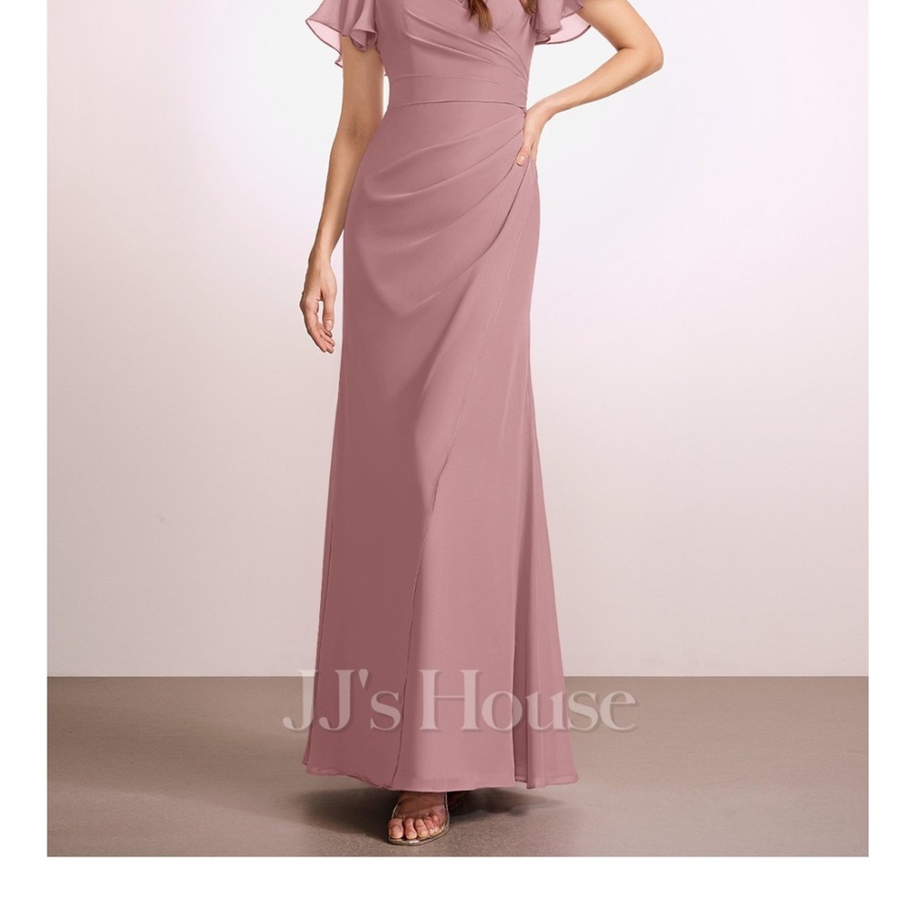 JJs House Mauve Chiffon Bridesmaid Dress